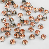 Champagne Sewing 3D Claw Rhinestones Silver Base WholesaleRhinestone